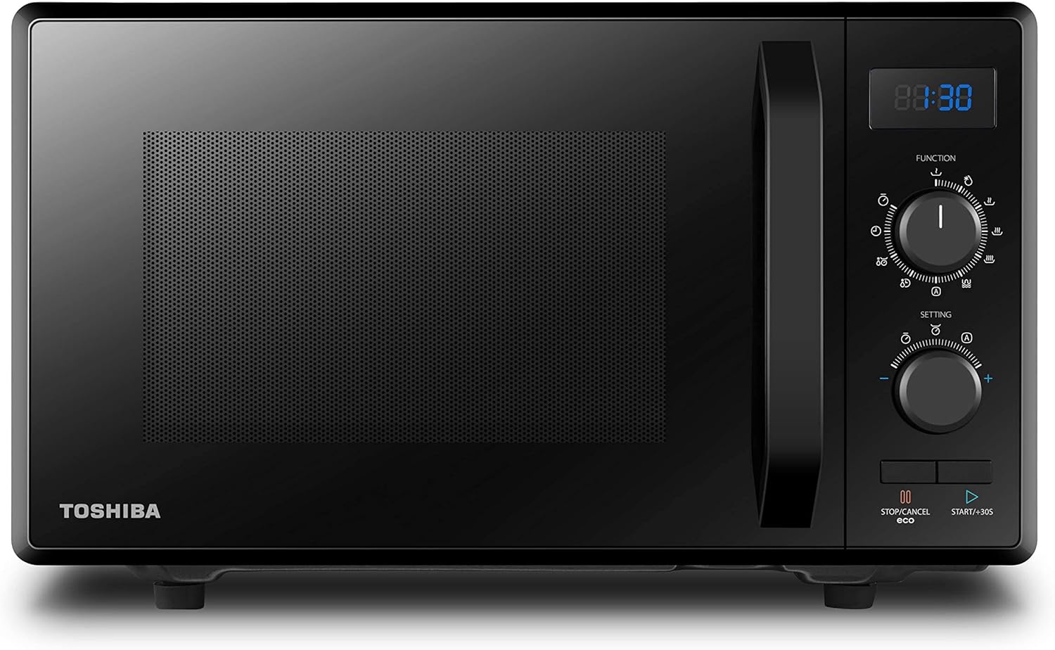 Toshiba MW2-AG23PF(BK) Microwave / 3-in-1 Microwave with Grill and Combination Function / Freestanding / 23 L / 900 W / 1000 W Grill / Energy-Saving Eco Function / Turntable with Position Memory