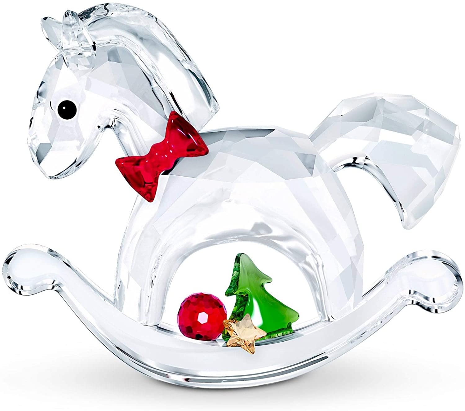 Swarovski White Red Green Crystal Ornament 8 x 8 x 5 cm