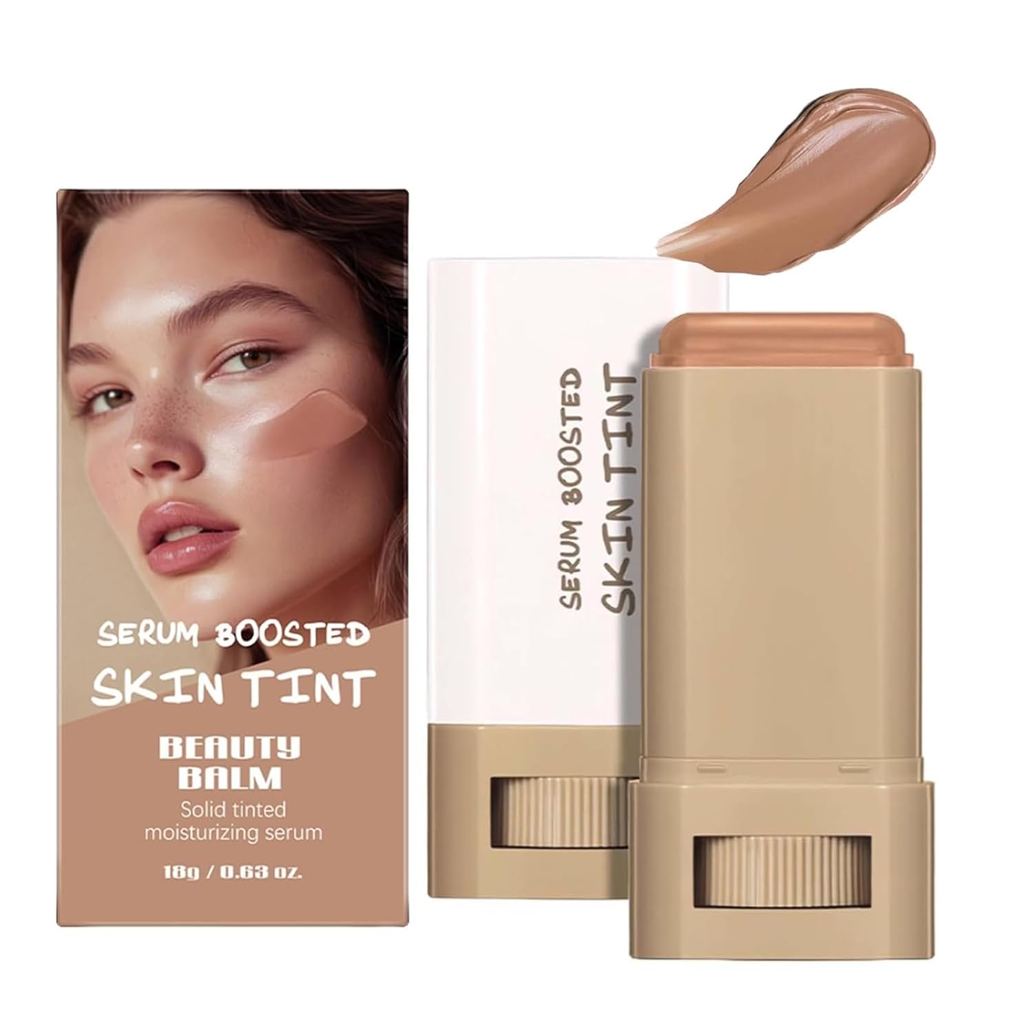 ERISAMO Confidita\'s Serum Boosted Skin Tint Balm, Foundation Stick Beauty Balm Serum Boosted Skin Ink, Conceale & Smooths Full Coverage Concealer, Natural Finish Makeup, for Women (#06, 1)