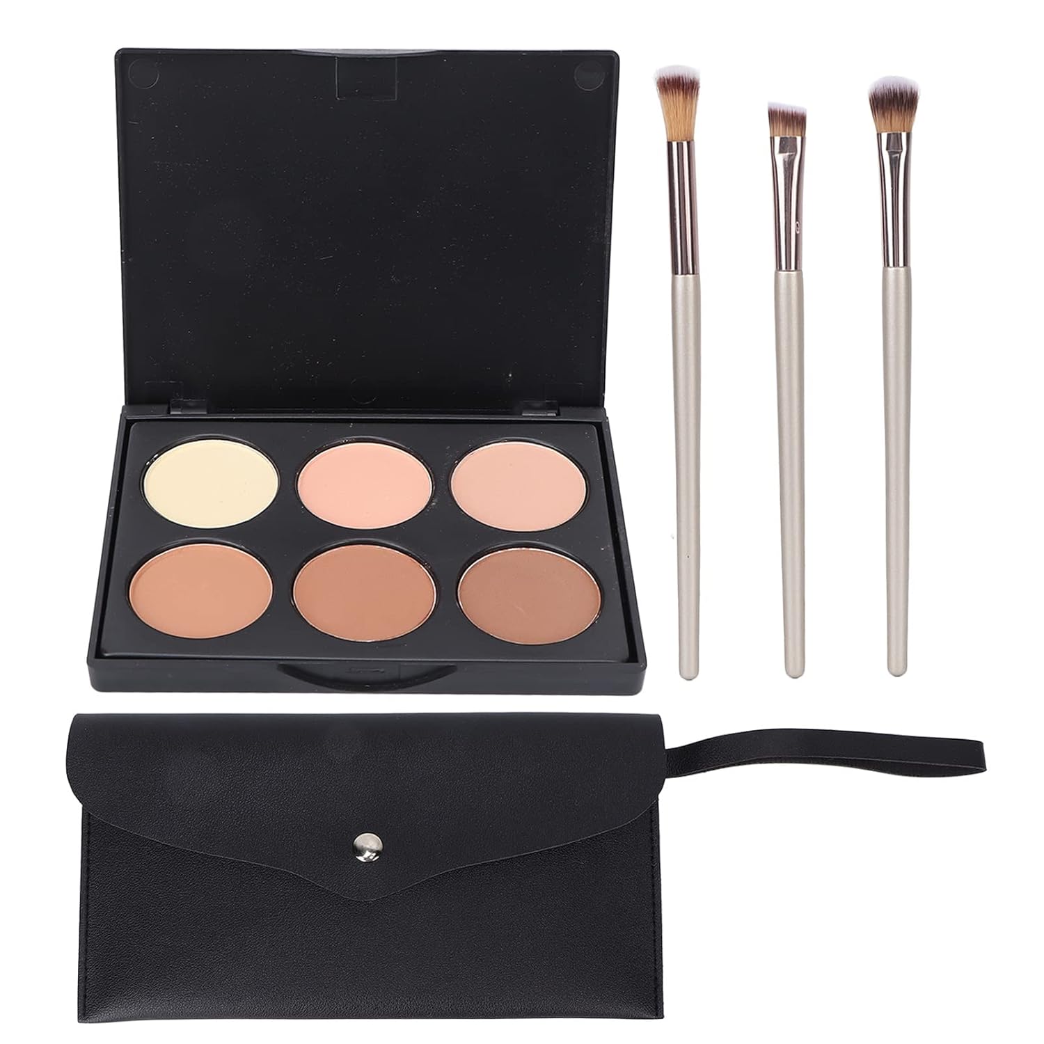 Holigie 6-Color Matte Eyeshadow Palette, High Definition Matte Mineral Eyeshadow, Hypoallergenic Formula, Vegan Makeup Brush Suitable for Stage Makeup