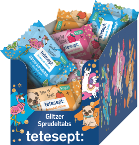 tetesept Bath additive glitter bubble tab, 22 g