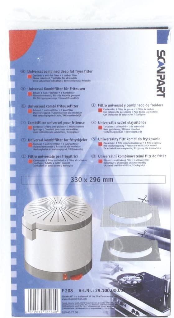 Scanpart Scan Part Replacement Deep Fat Fryer Filter Universal 2910000004