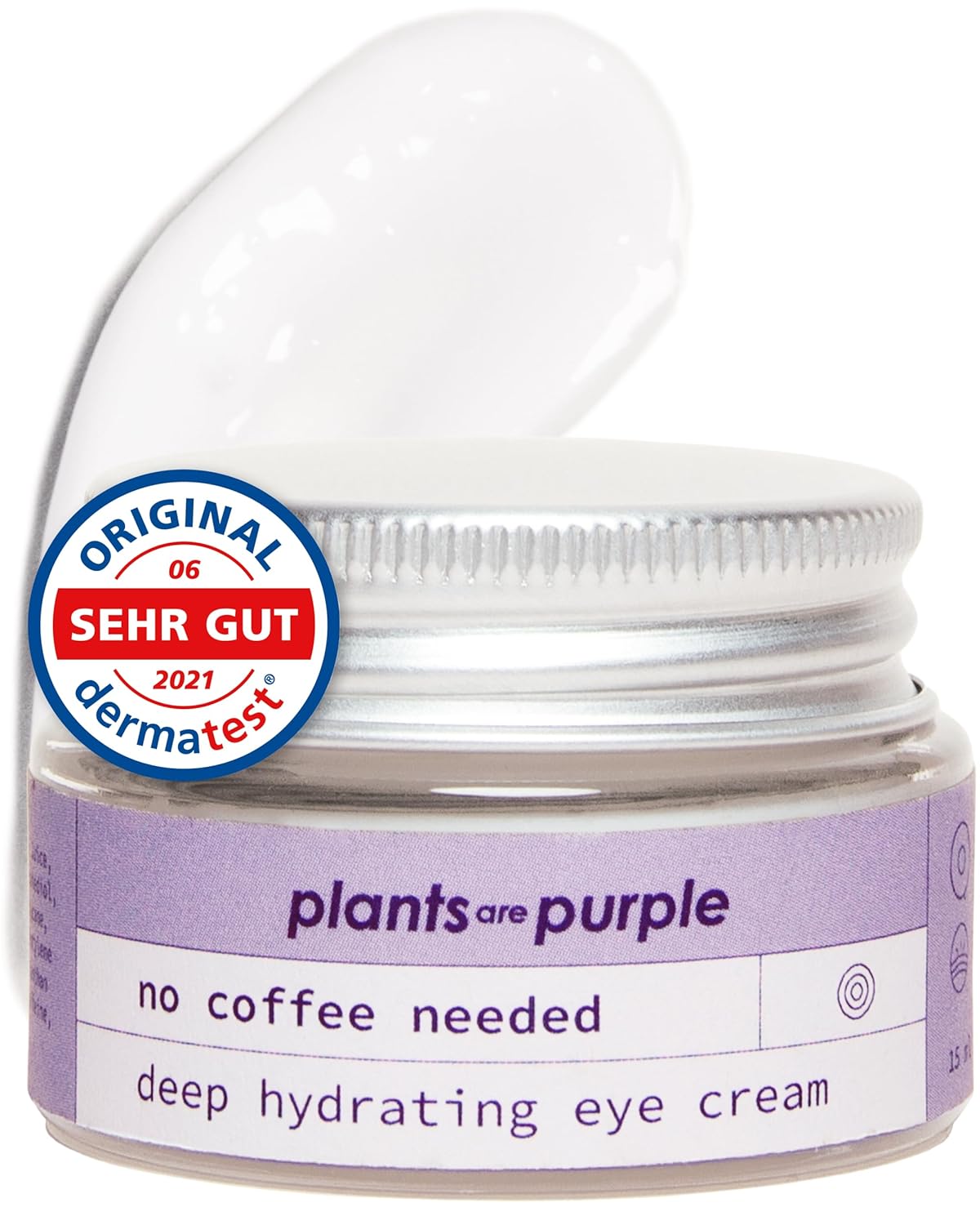plants are purple No Coffee Needed - Natural Eye Cream with Caffeine and Aloe Vera I Remove Dark Circles and Wrinkles I Without Aluminum and Alcohol I For All Skin Types