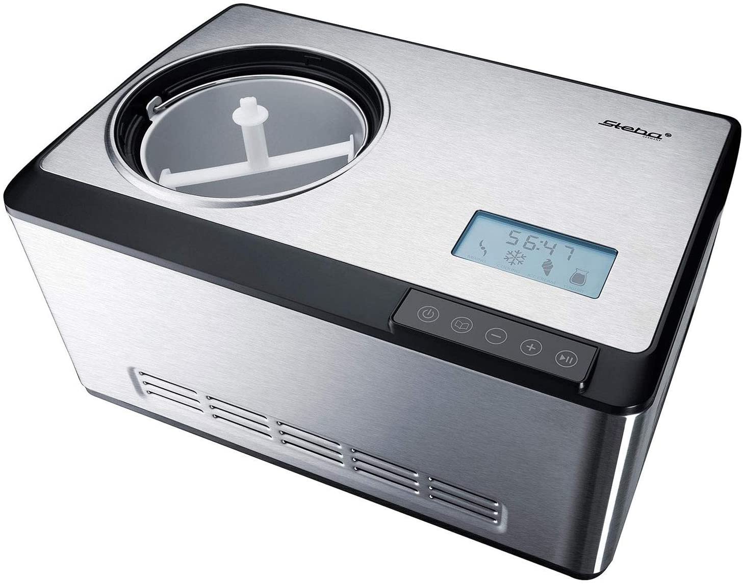 Steba IC 180 Ice Cream Maker, Stainless Steel, Plastic