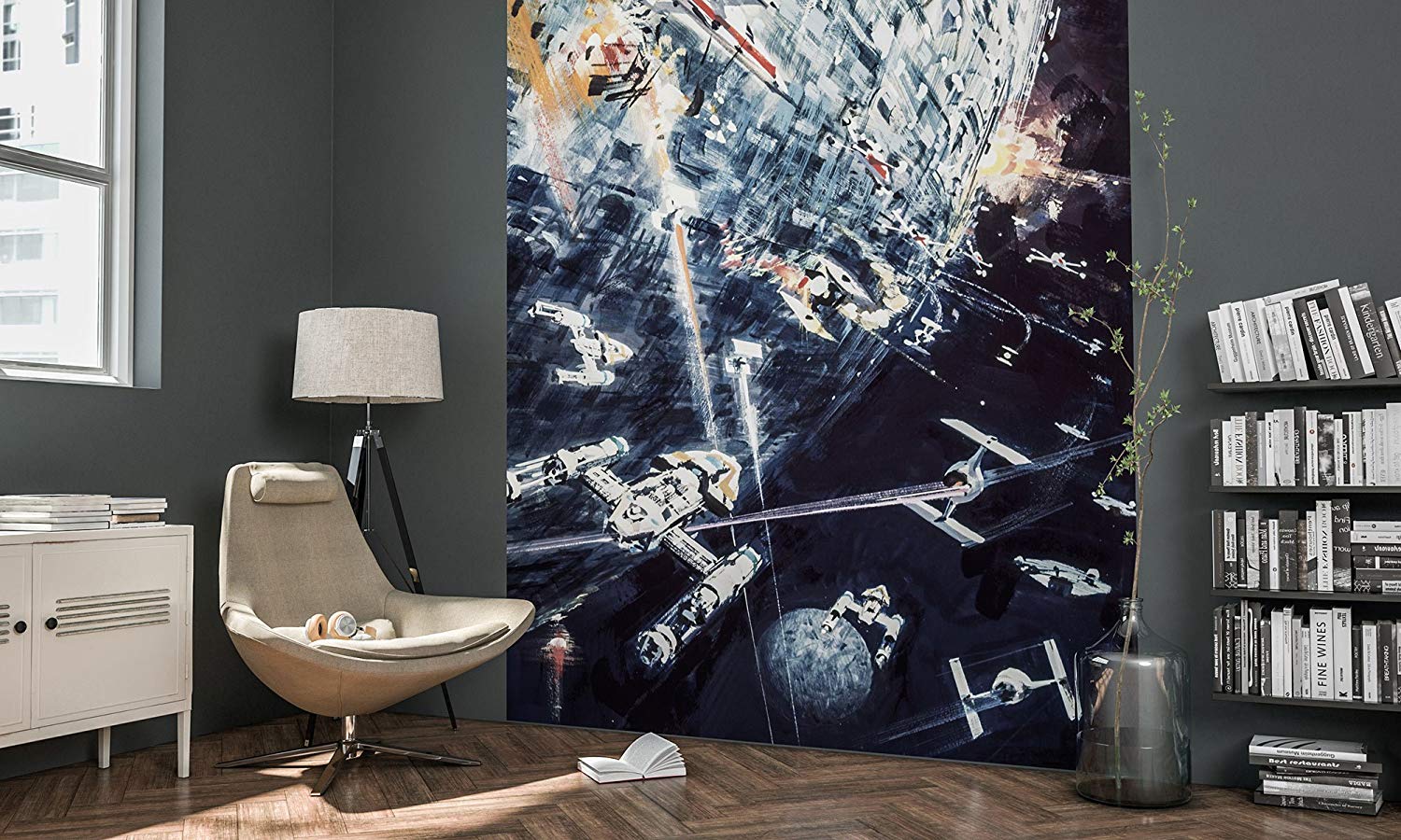 &Apos;Komar 012 Dvd2 Star Wars Star Wars Non-Woven Wallpaper Classic Dogfig