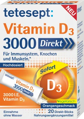 tetesept Vitamin D 3000 direct sticks 20 ST, 36 g