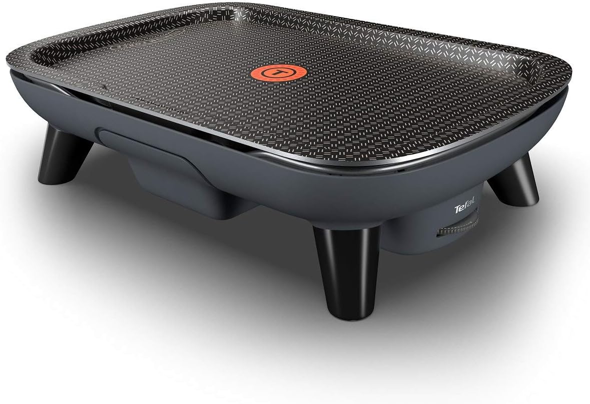 Tefal YY4507FB Titanium Force Electric Griddle, Non-Stick Coating, Thermo-Spot Technology, Adjustable Thermostat, Removable Plate, Dishwasher Safe, Black