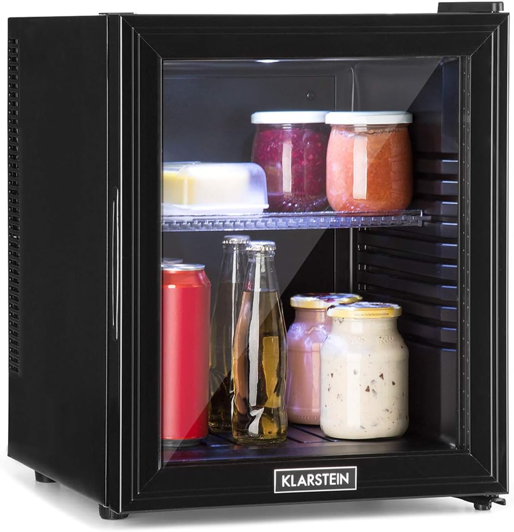 Klarstein Brooklyn Mini Fridge with Glass Door, 32 L