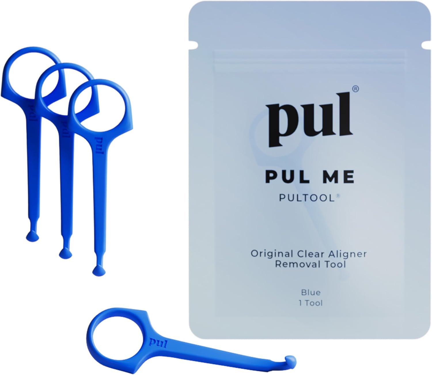 The Pultool Store PUL Aligner Removal Tool - Blue | Safe and Hygienic Hook for Invisalign and Retainer | Gentle BPA Free Design for Everyday Use