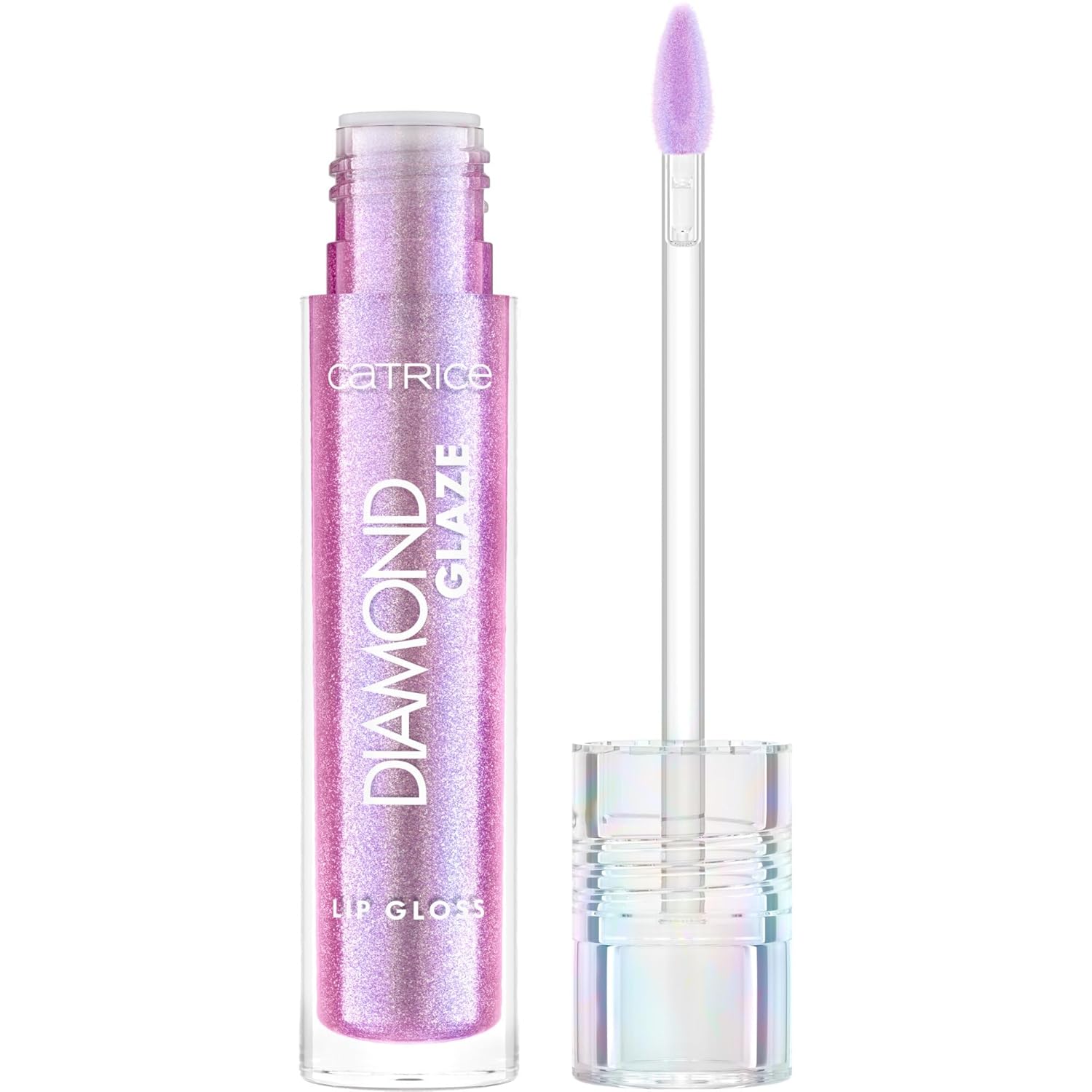 Catrice Diamond Glaze Lip Gloss, No. 030, Purple, Instant Result, Glossy, Holographic, Glitter, Vegan, Parabens, No Microplastic Particles, Nanoparticles Free, Pack of 1 (3 ml)