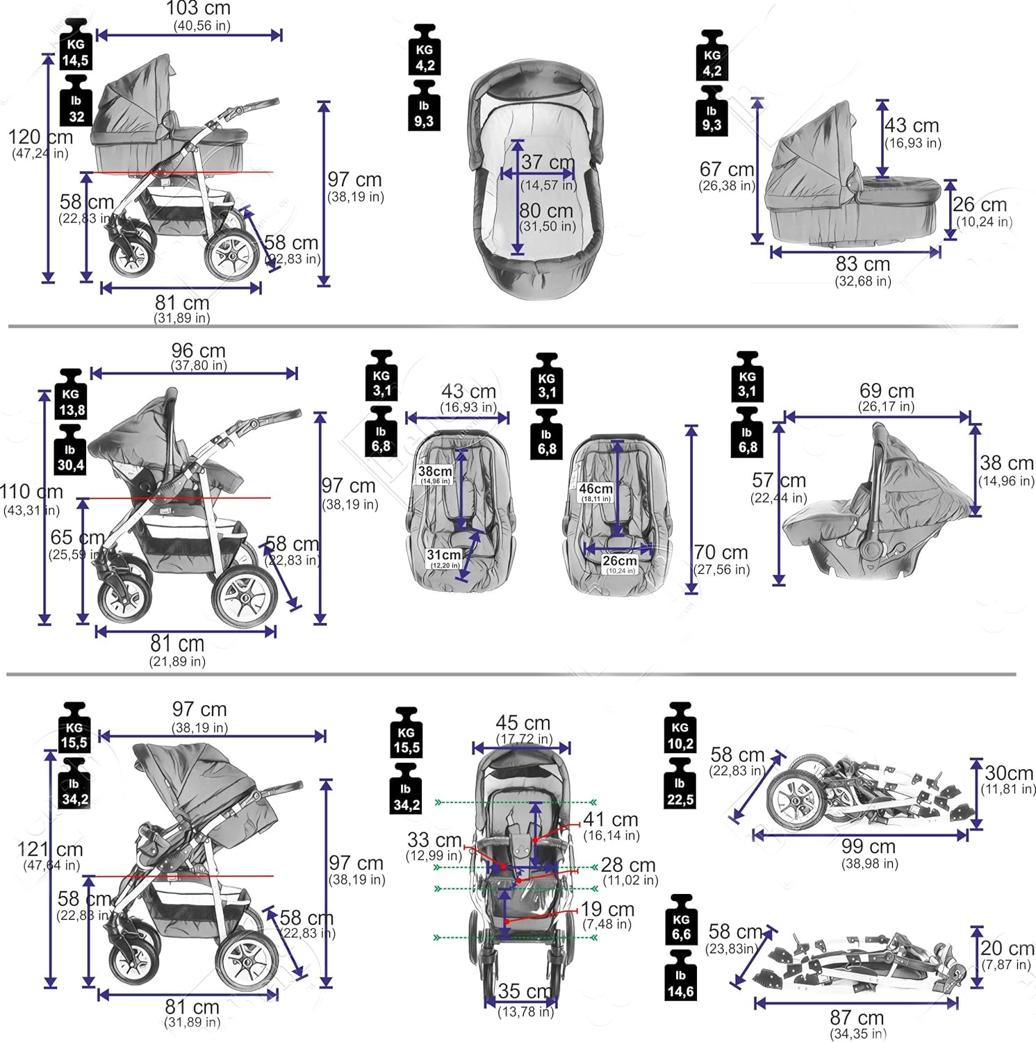 Bebebi Bellami | 2 in 1 Buggy