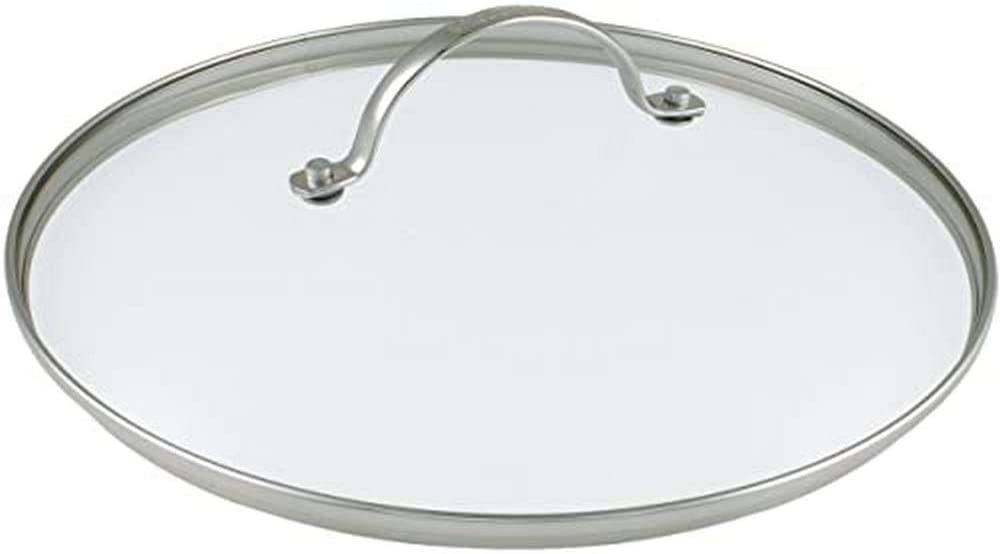 GreenPan Universal Glass Lid for Frying Pan and Cooking Pot with Stainless Steel Handle, Dishwasher Safe - 28 cm, Transparent