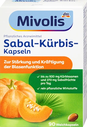 Mivolis Sabal pumpkin capsules, 90 pieces
