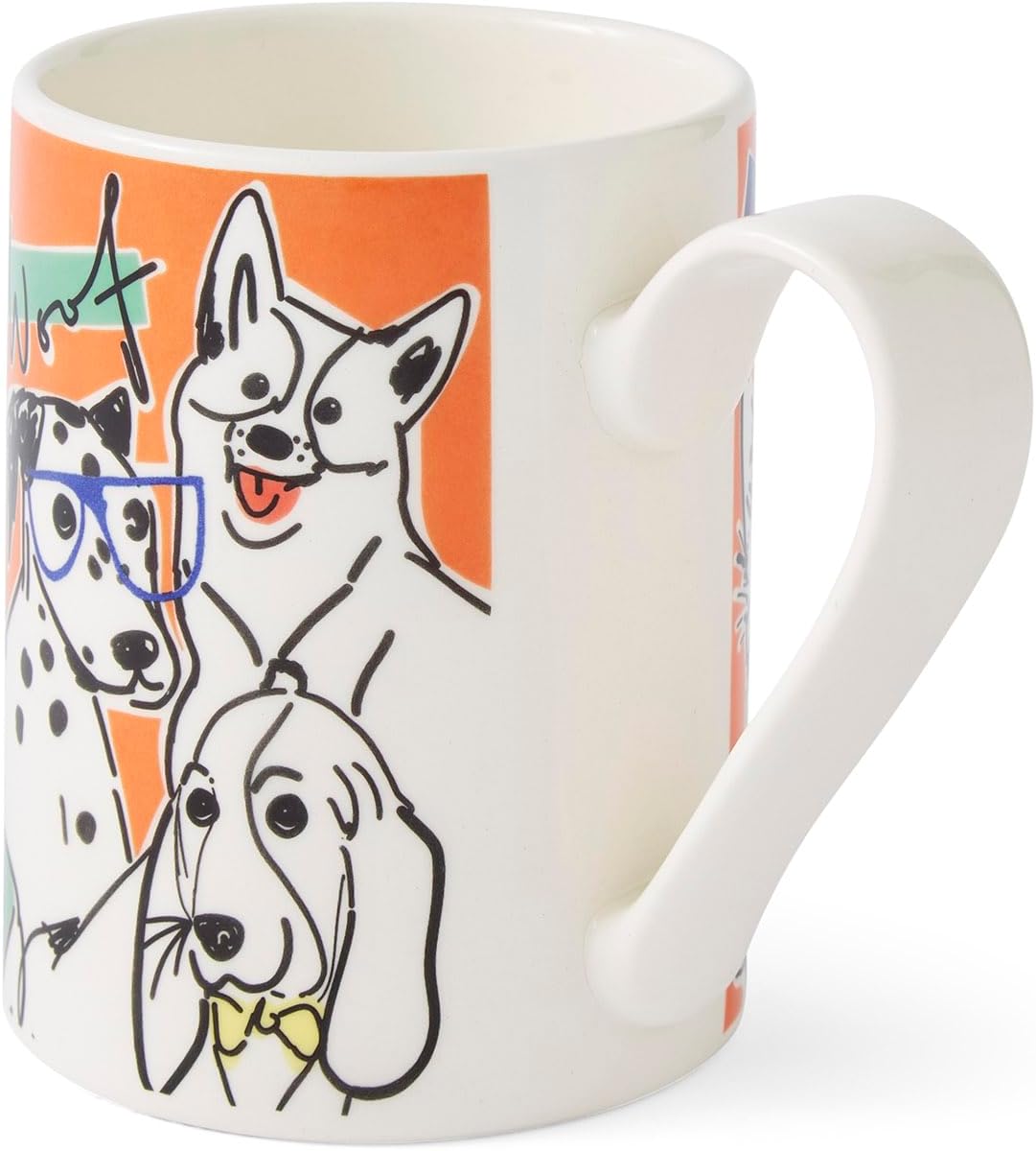 Portmeirion Home & Gifts Merion Orange Dogs Mug