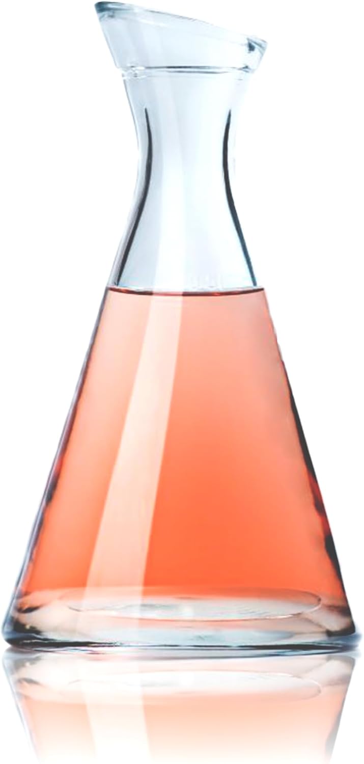 Stölzle Lausitz Store Stölzle Oberglas Glass Carafe Pisa / Set of 6 Small Carafe 0.25 L with Slant Neck / High-Quality Carafe Glass Suitable as a Water Carafe for Lemonade, Wine Carafe
