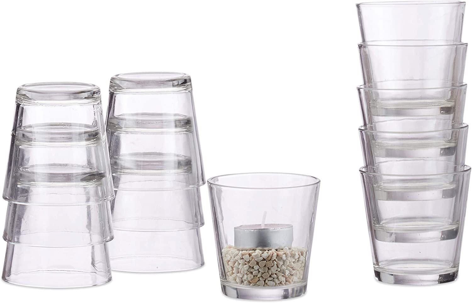 Relaxdays Set of Tea Light Glasses