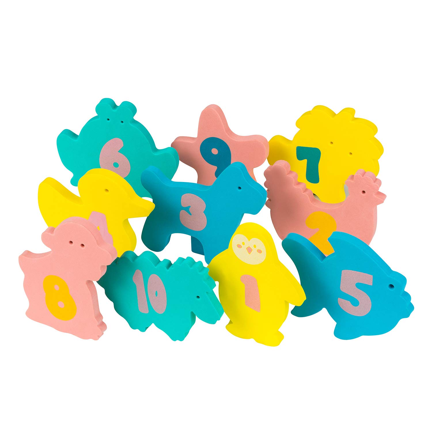 Clevamama 3507 Baby Bath Toy (10 Pieces) Multi-Coloured