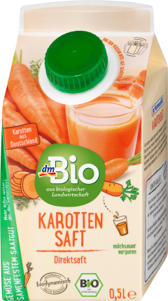 dmBio Vegetable juice carrot, fermented milk sail, Demeter, 500 ml