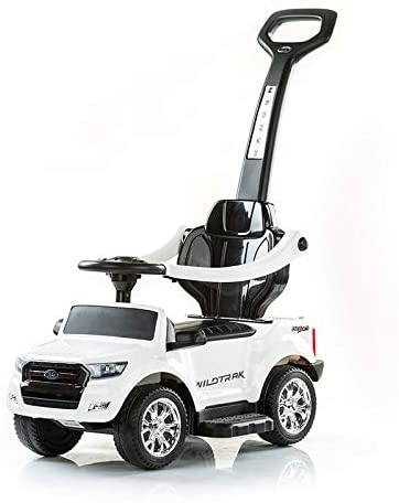 CHIPOLINO Ride-On Ford Ranger 4 in 1 Push Bar, Music for Headlamp, White