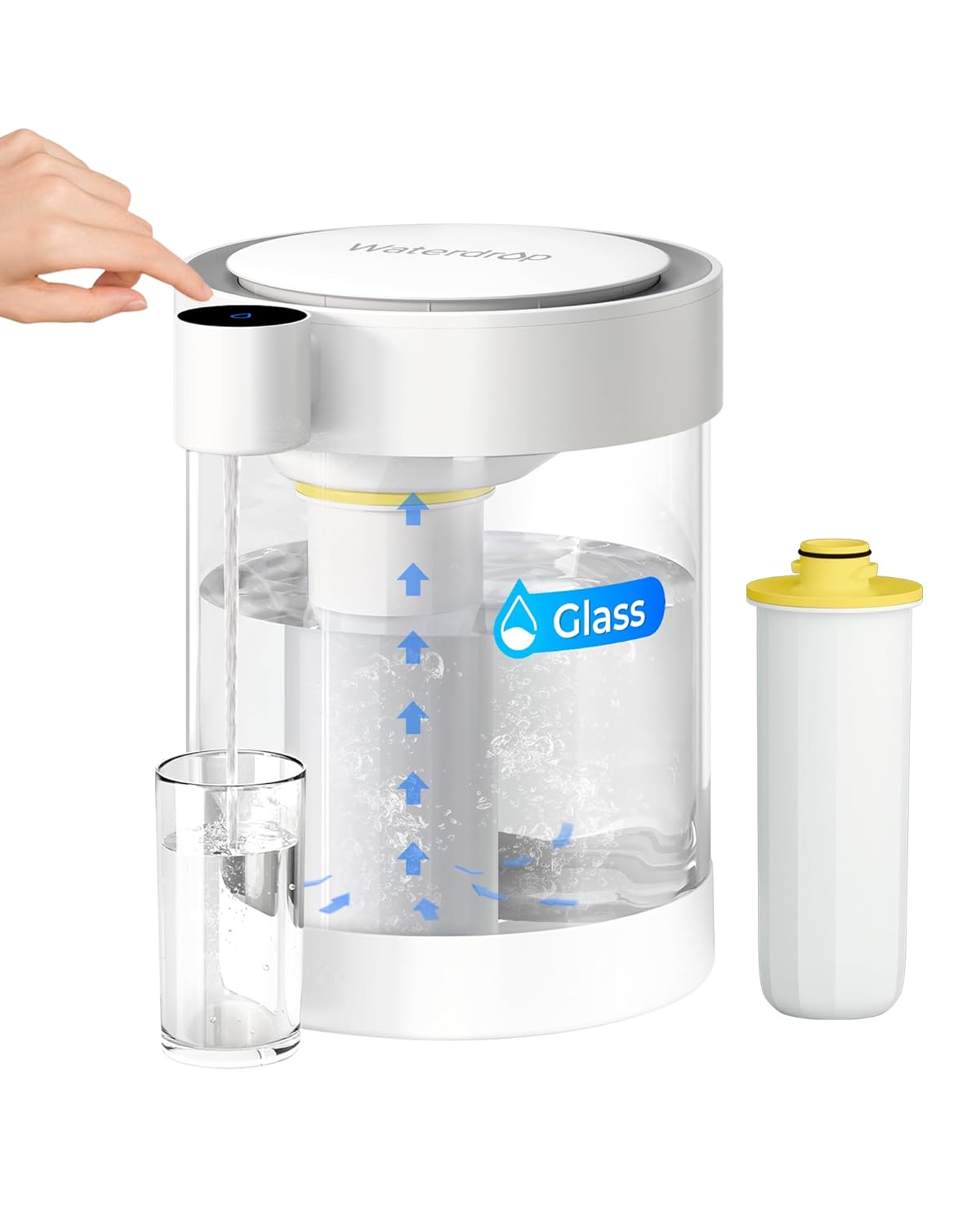 Waterdrop Store Waterdrop Glass Electric Water Filter Jug