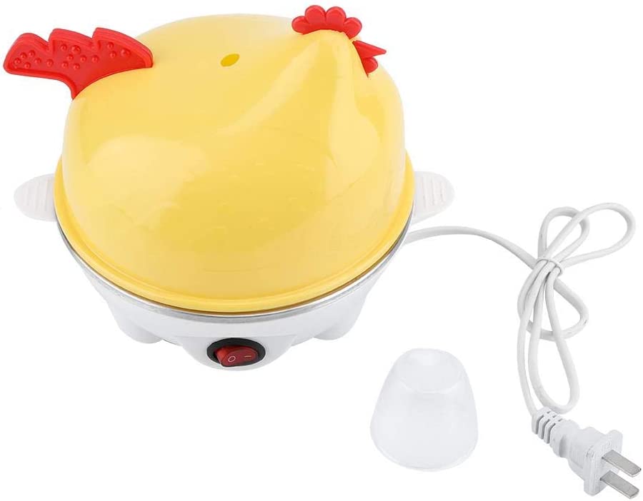 Jadpes Egg cooker, poacher, electric egg cooker, plastic multifunctional electric chick pattern, egg cooker, breakfast stove, kitchen poacher, omelette maker up to z