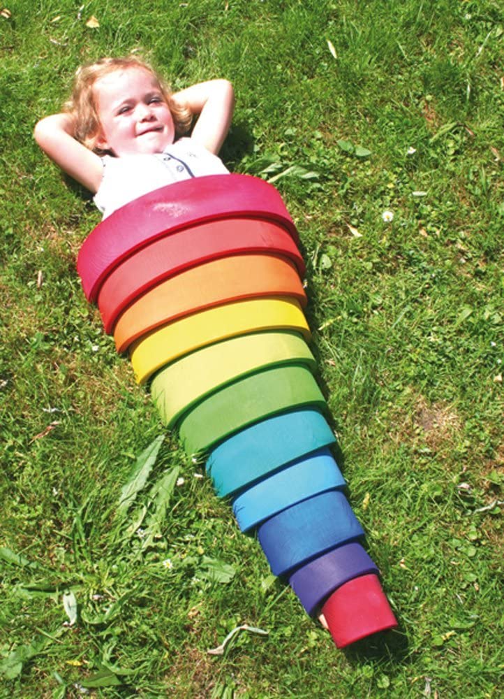 Grimms Spiel und Holz Design Grimms Game And Wooden Design 12 Piece Rainbow Large