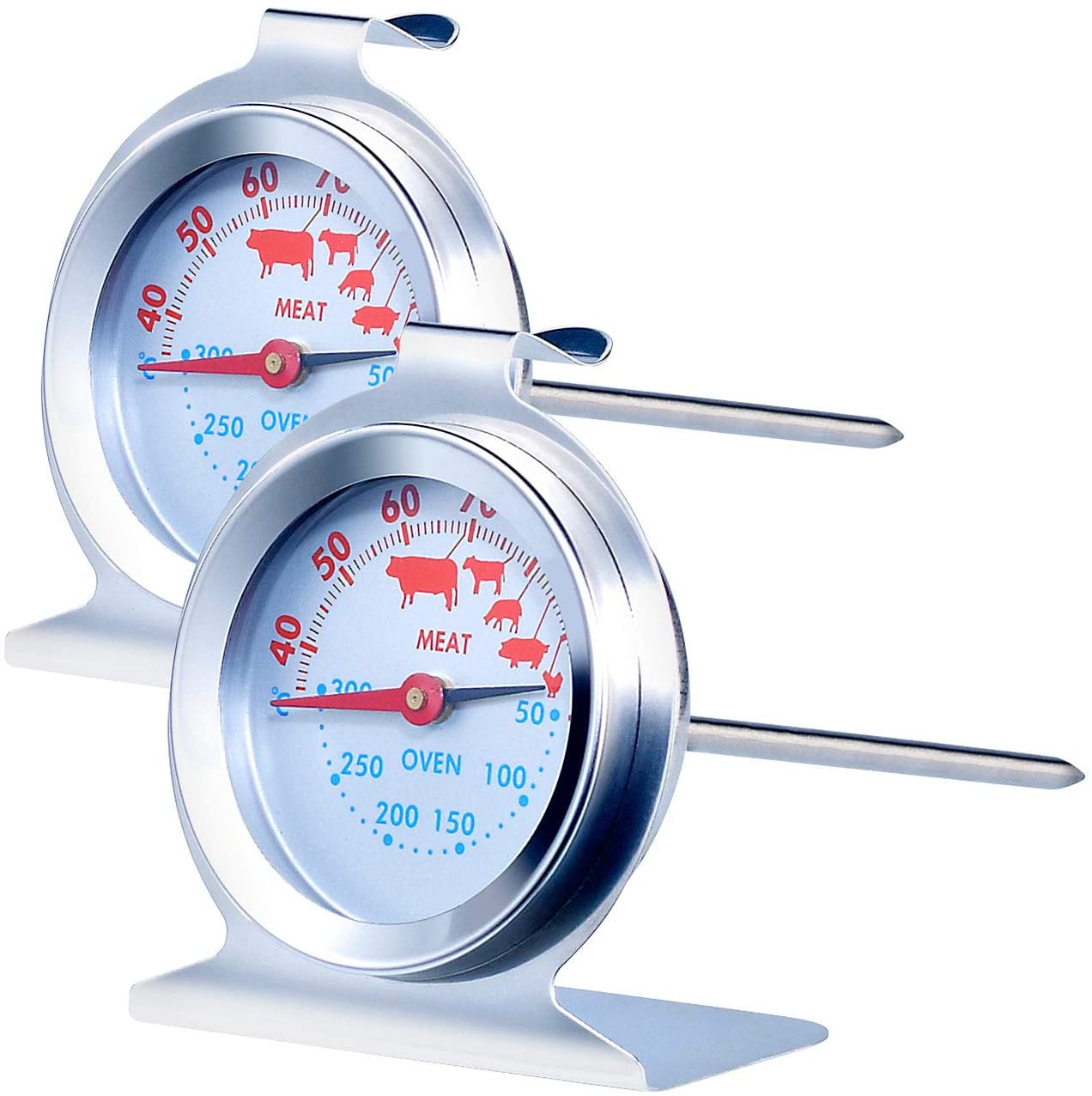 ROSENSTEIN & SOHNE Rosenstein & Söhne Roasting Oven Thermometer: Set of 2 3-in-1 XL Roasting and Oven Thermometer for Cooking and Oven Temperature (Oven Thermometer Silit)