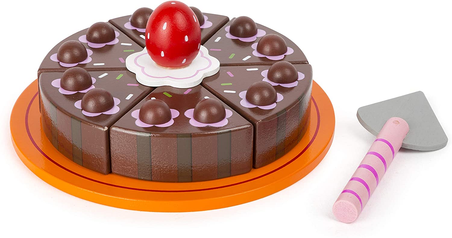 Small Foot 11064 Slicing Chocolate Cake Made From Fsc 100% Certified Wood W