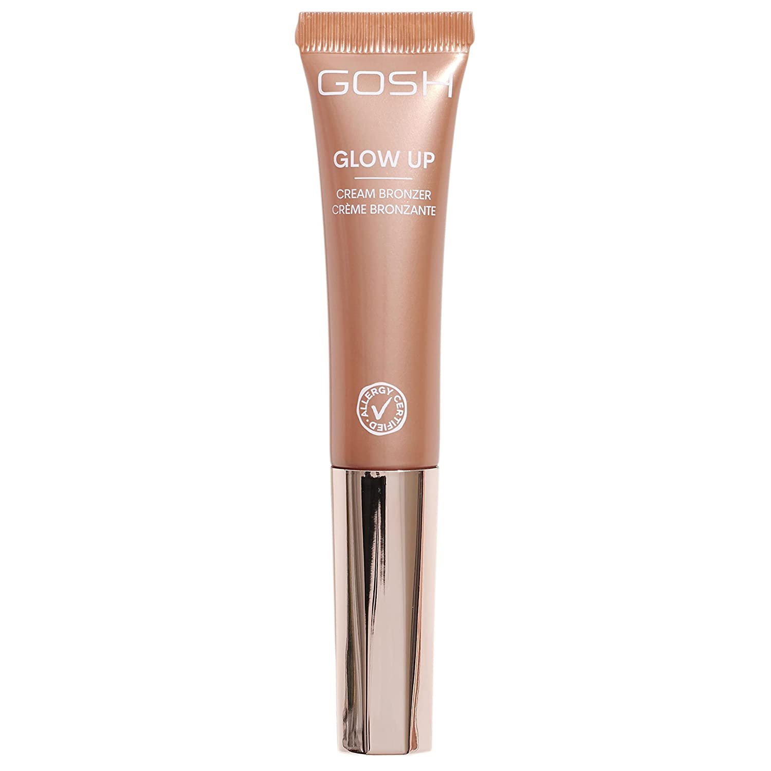 Gosh Glow-up Cream Bronzer for the Face, Liquid Bronzer for Tanning and Contouring, Long-Lasting Cream Bronzer, Easy to Blend, Vegan & Allergy Certified, 002 Bronze, ‎002
