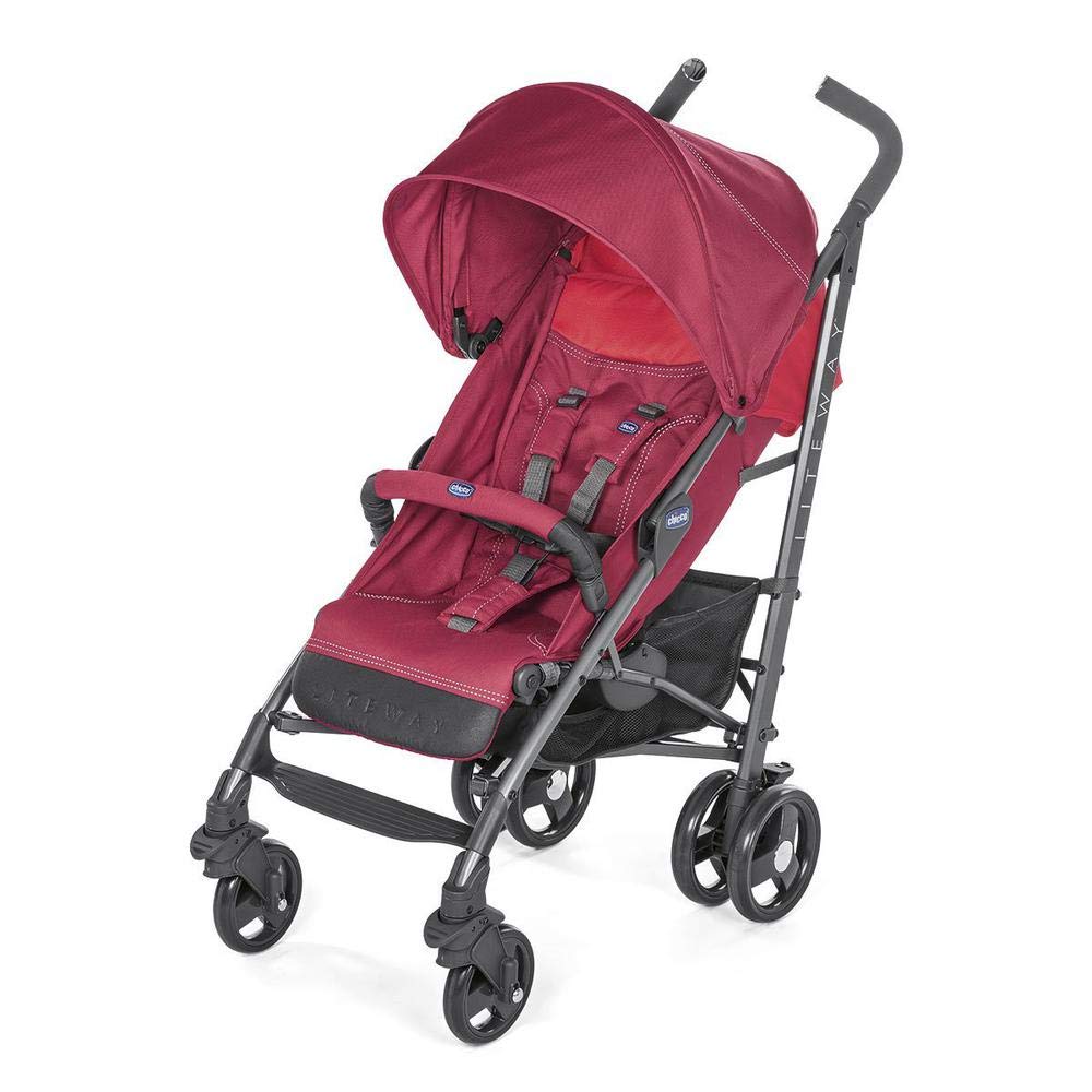 Chicco Liteway 3 Lightweight Foldable Pushchair from 0 Months to 22 kg, Adjustable and Compact Pram with Front Bracket, Sleeping Position, Umbrella Closure, Extendable Hood
