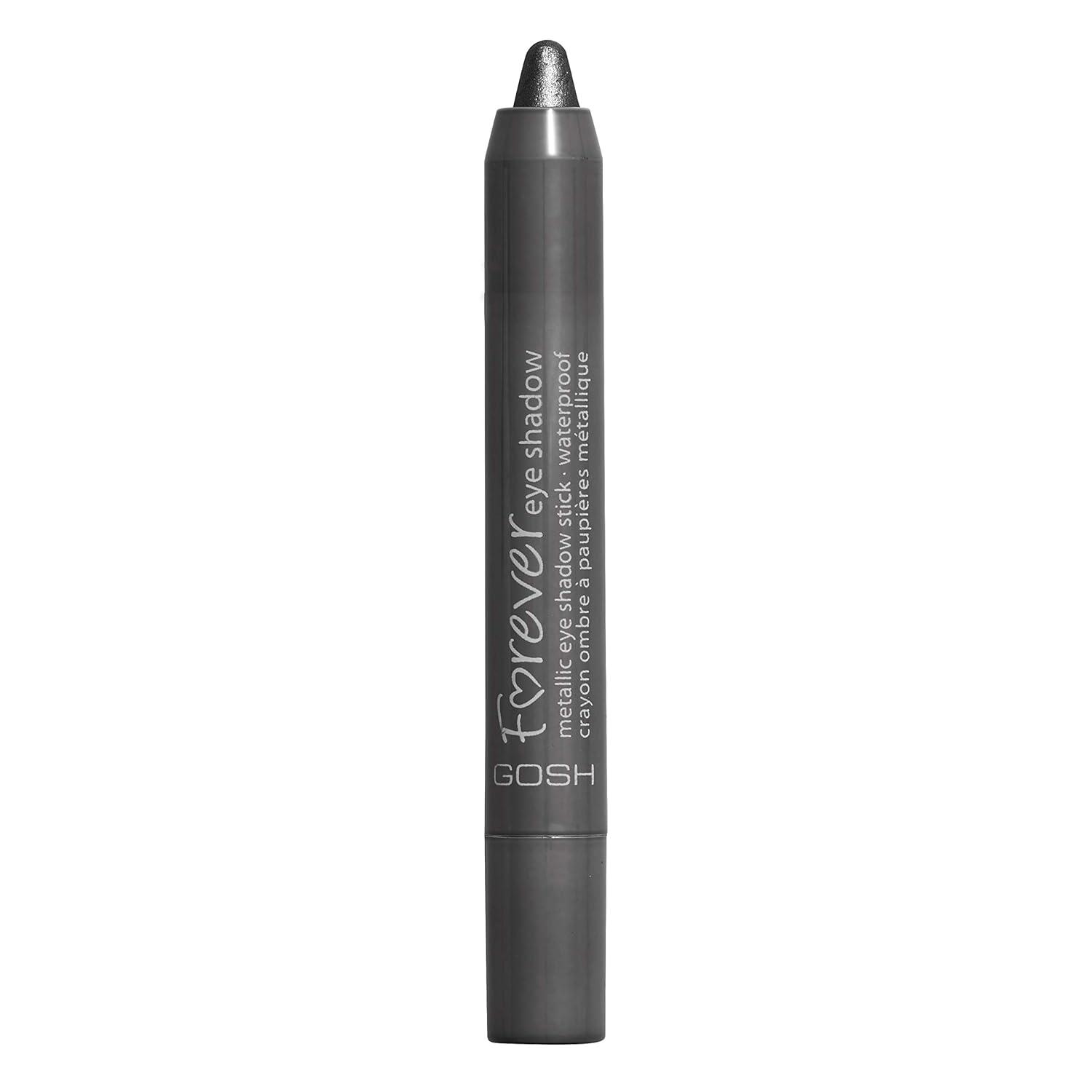 Gosh Forever Eyeshadow Pen with Creamy Texture for Easy Application and Intense Color Results, Waterproof, Lasts Up to 8 Hours, Fragrance Free & Skin-Friendly, 005 Gray (Metallic)