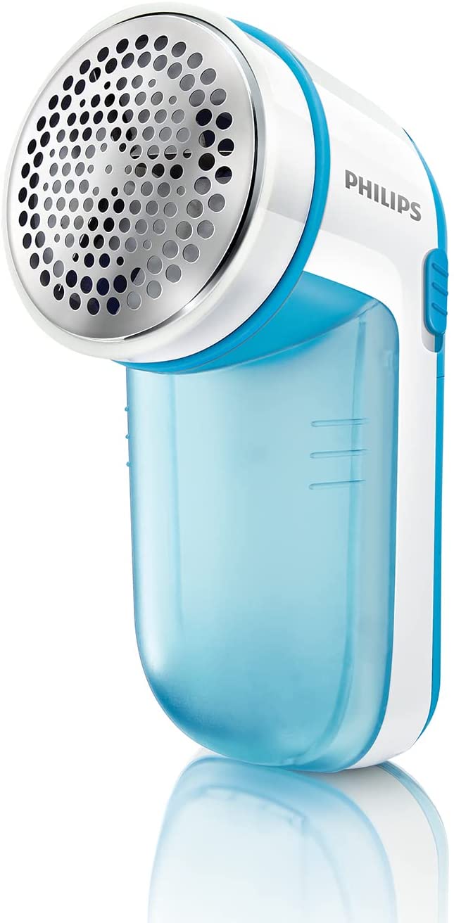Philips GC026/30 Lint Remover for Various Fabrics, 2 Height Settings, Battery Operated, Lilac Pink