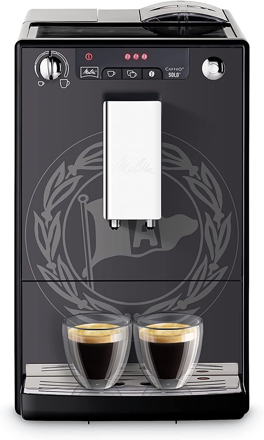 Melitta Solo Arminia Edition E 950-101 Fully Automatic Coffee Machine (Excellent Coffee Enjoyment thanks to Pre-Sprewing Function and Removable Brewing Unit) Black
