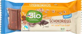 dmBio Chocolate bar with puffed spelt, 45 g
