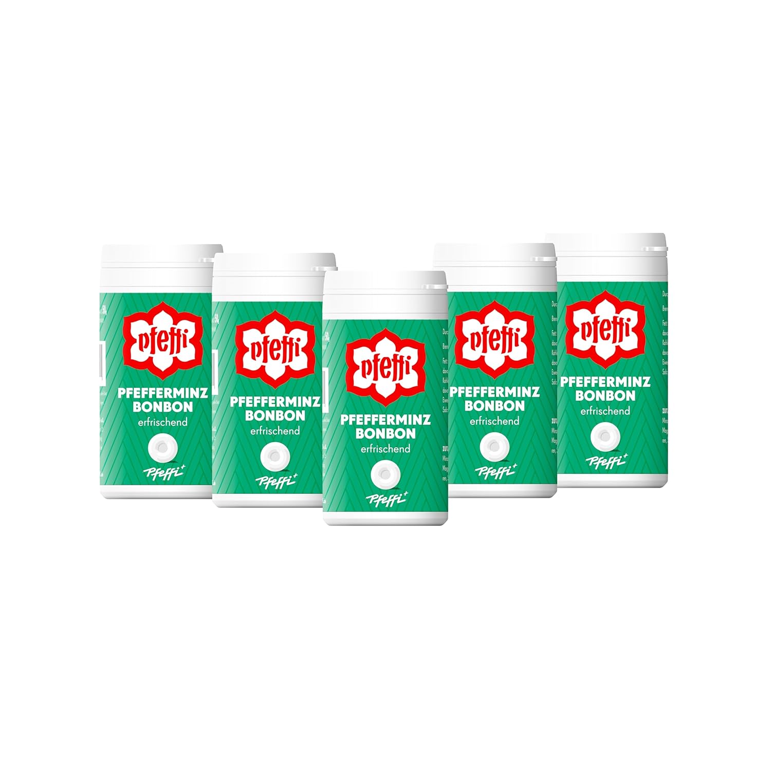 Pfeffi Peppermint Candy Drops Tin 250 g Pack of 5