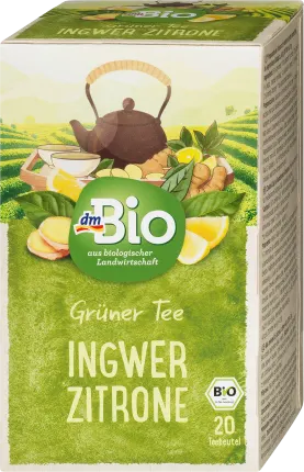 dmBio Green tea, ginger lemon (20 x 2g), 40 g