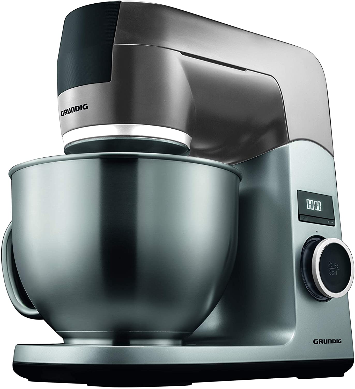 Grundig KMP8650S Food Processor 1000W 4.6L Stainless Steel Mixing Bowl, Black/Silver