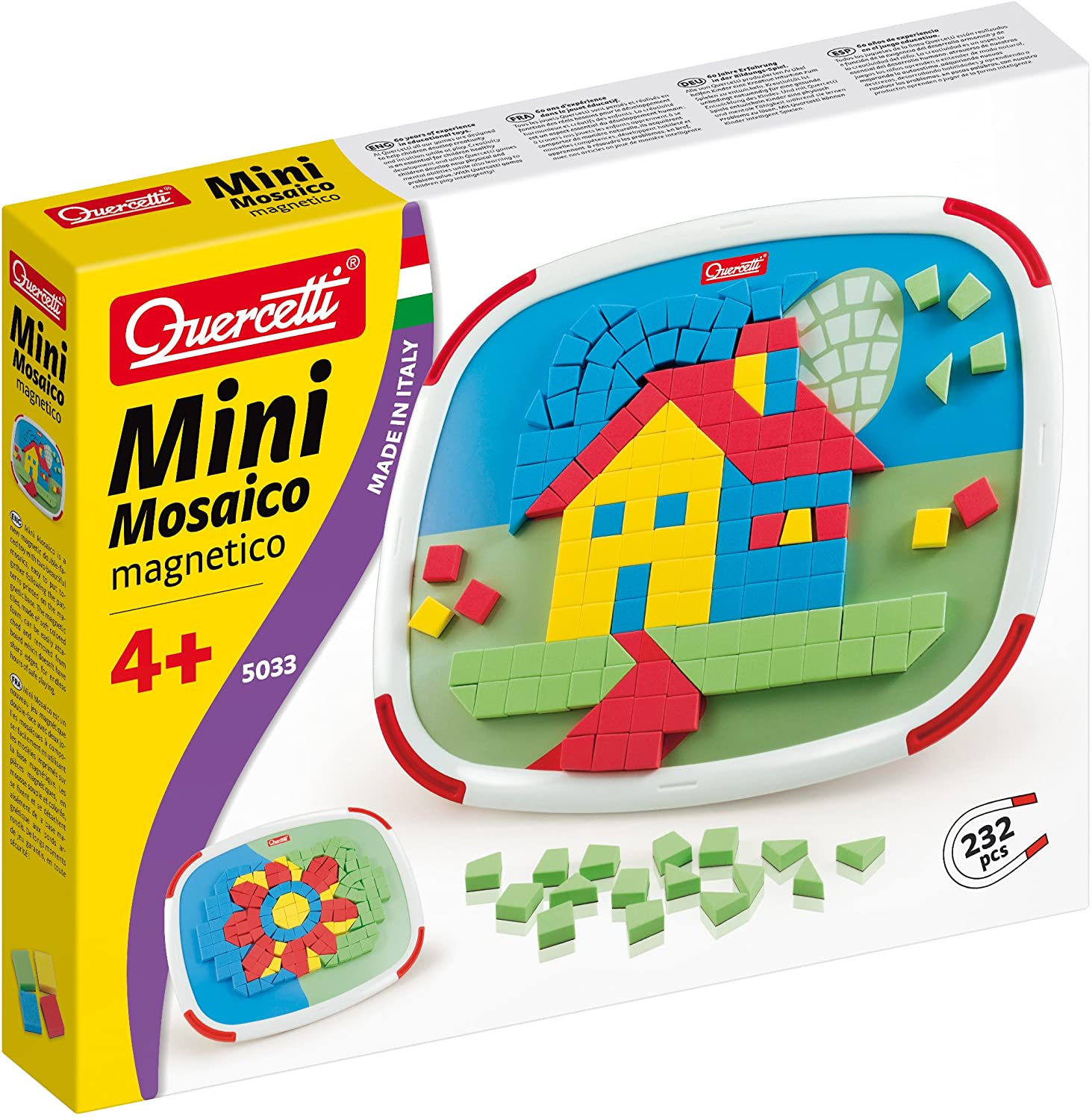 Quercetti Movie-Mosaico Magnetico Junior Casa E Fiore