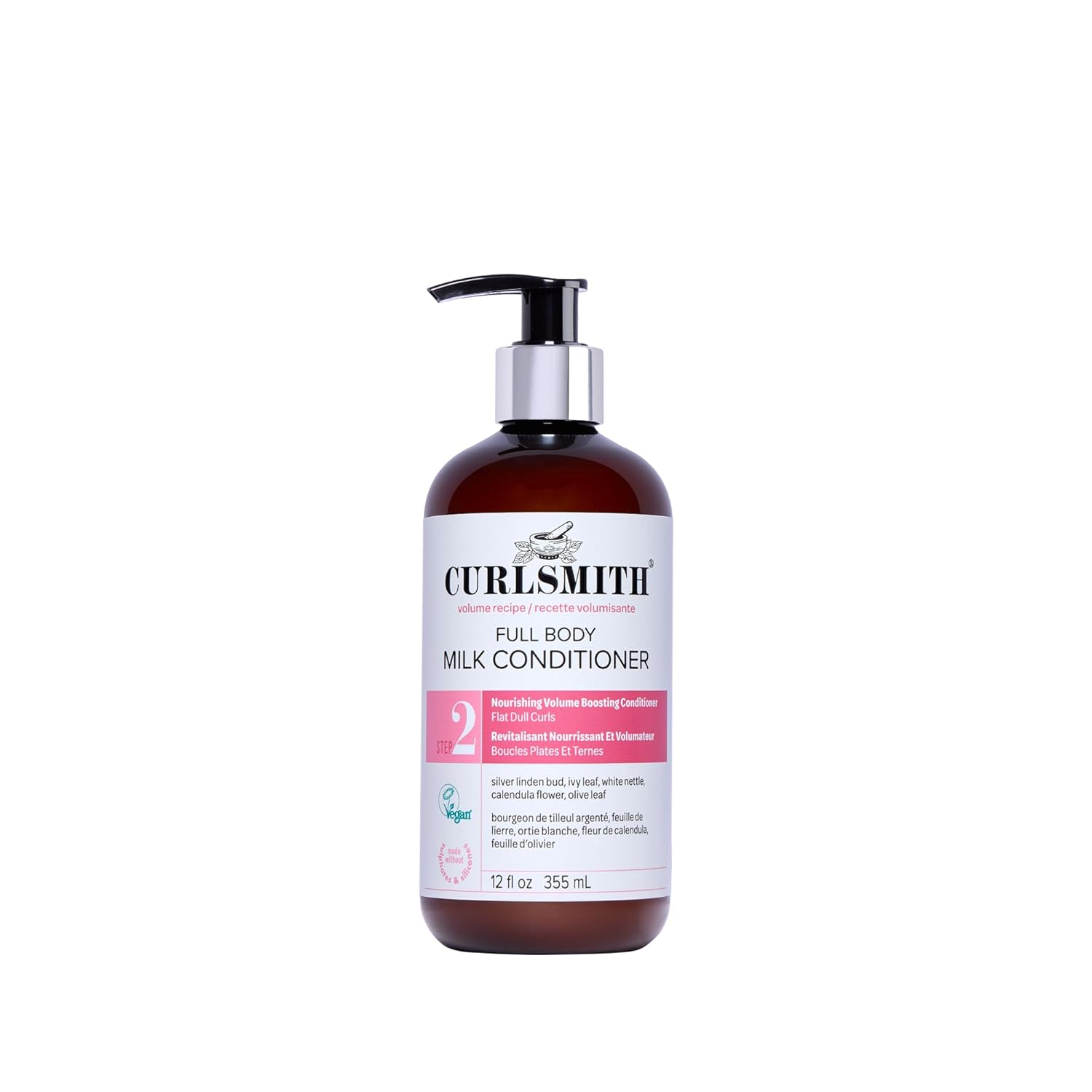 Curlsmith Full Body Conditioner - Lightweight Volume Conditioner, Moisturizing & Detangling, For All Curl Types, Vegan and Cruelty Free (12 oz)