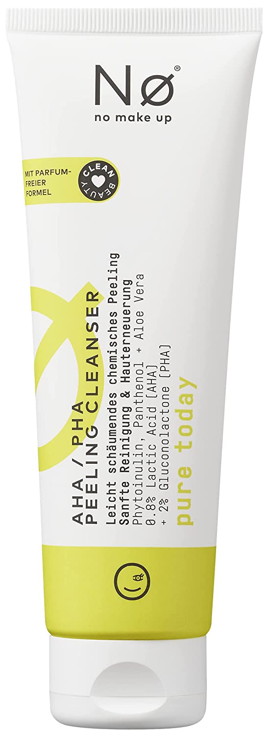 Nø pure today AHA PHA Peeling Cleanser – chemisches Gesichtspeeling gegen unreine Haut und Pickel – geeignet für empfindliche & fettige Haut - Peeling Gesicht für Mann & Frau, 125 ml, ‎durchsichtig