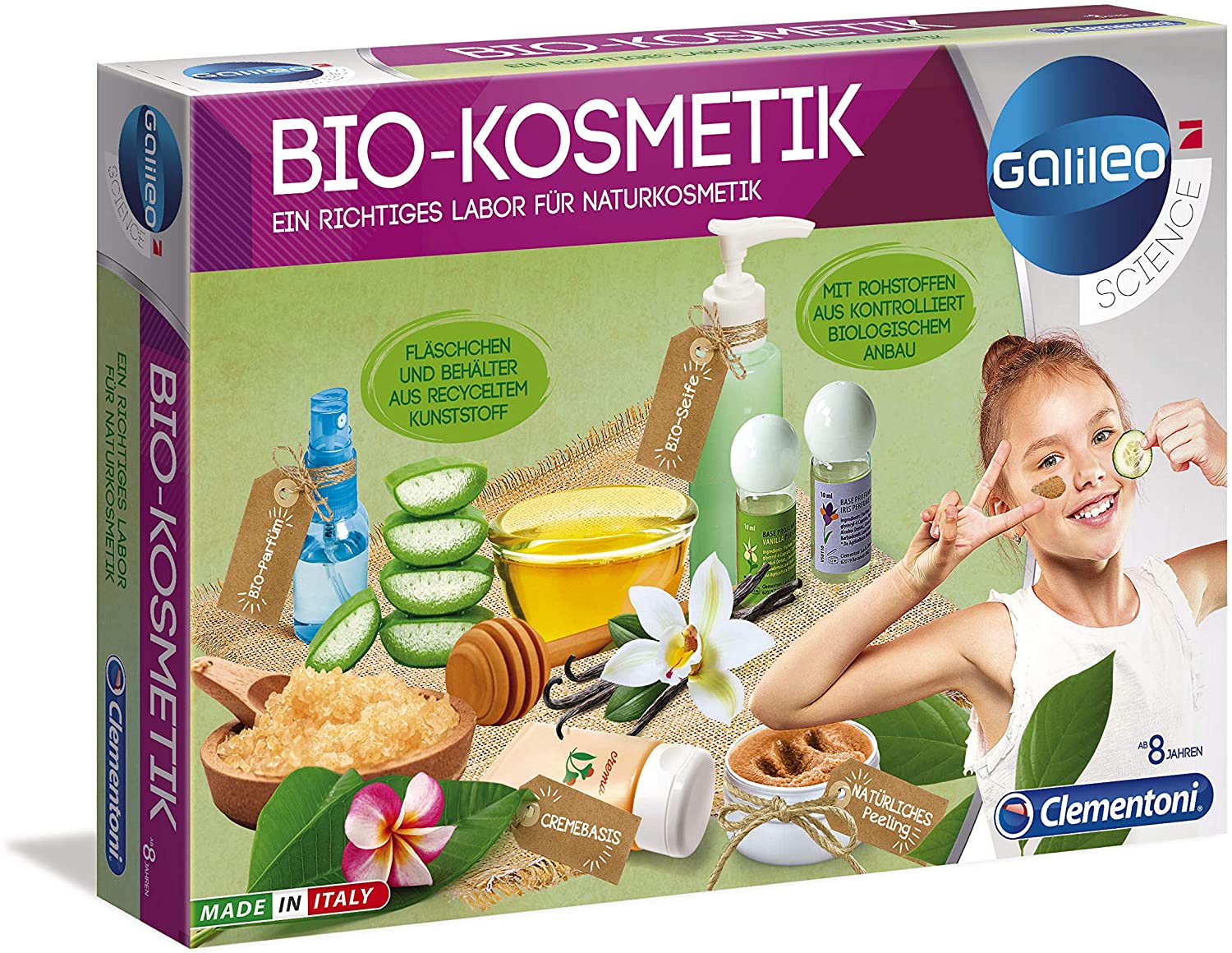 Clementoni 59188 Galileo Organic Cosmetic Experimentation Set for Ages 8 an