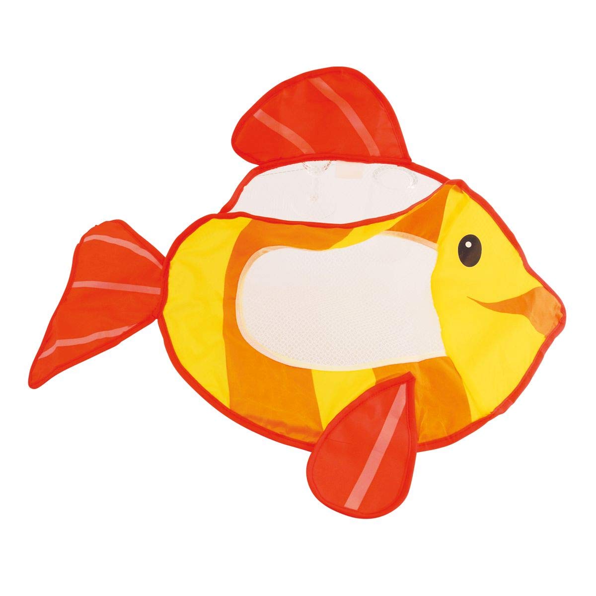 Bieco 04004530 Bath Net Fish Toy Storage for Bath, Storage for Bath Toys, Net for Bath Toys with Suction Cup for Attachment, Red