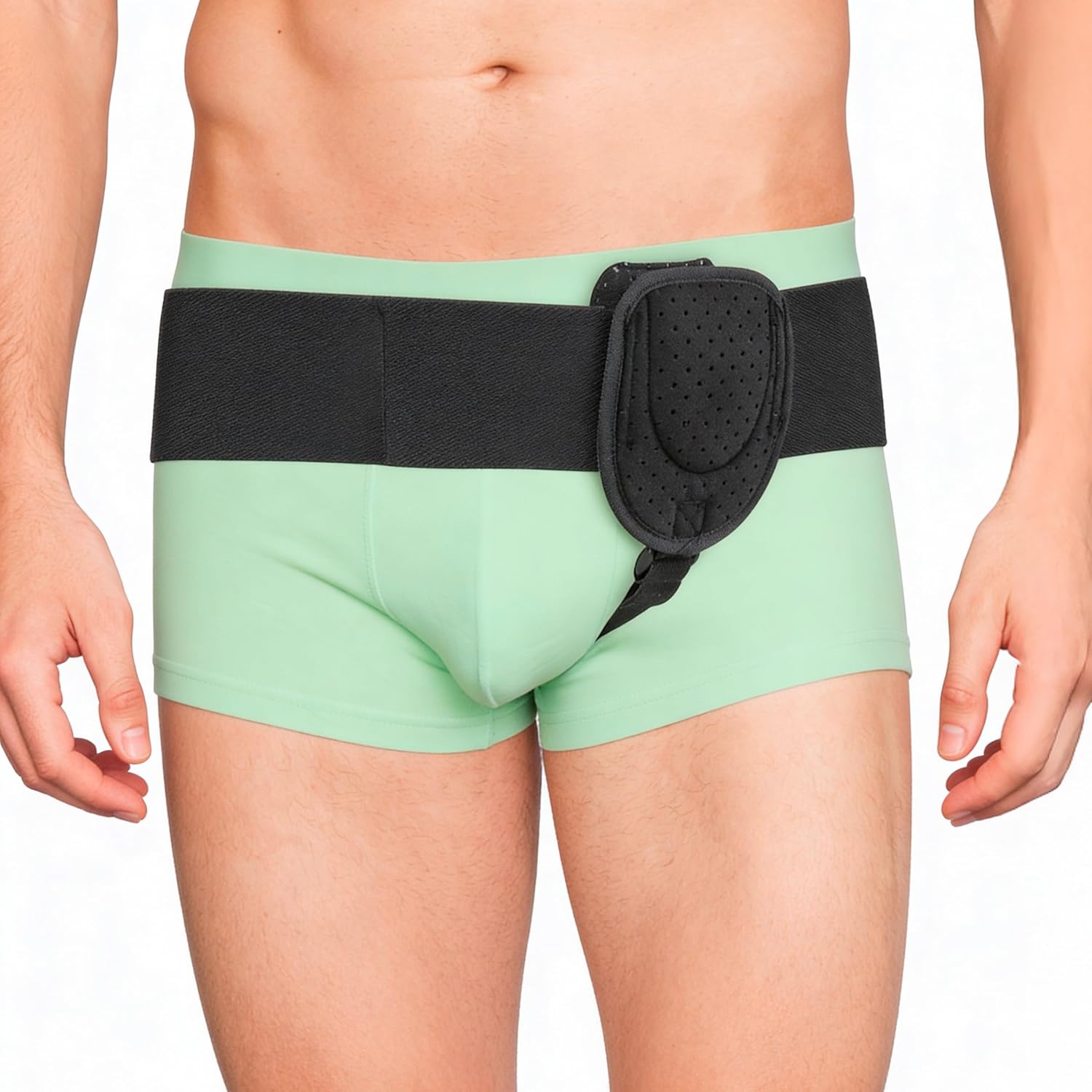 Adamson Store Adamson H3 Hernia Belt for Men - Adjustable Hernia Belt Left or Right - Groin Compression Wrap with Adjustable Waist Belt - Discreet Universal Fit and Comfortable Support