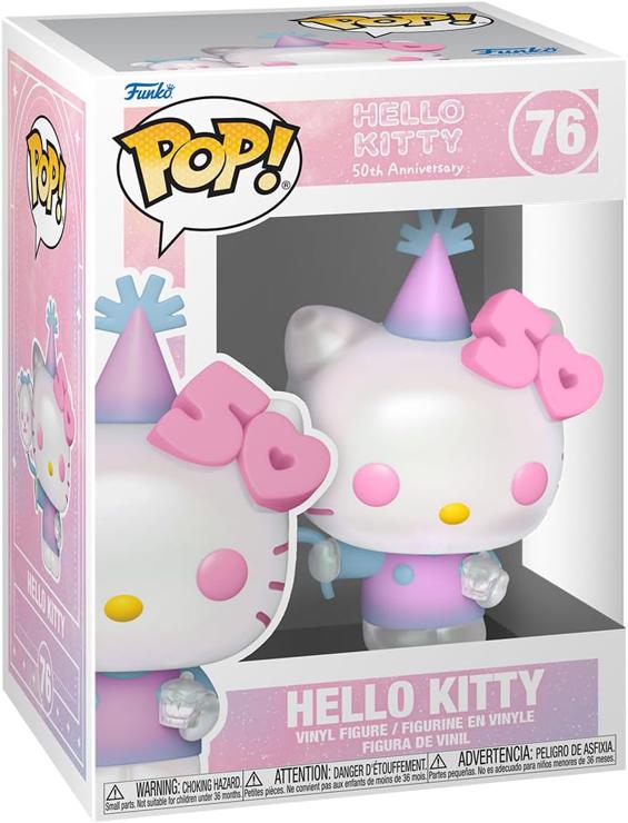 Funko POP! Sanrio: Hello Kitty 50th 76 - Hello Kitty with Balloons - Vinyl Collectible Figure - Official Merchandise - Toys for Children & Adults - Anime Fans