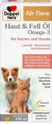 Doppelherz Cat & Dog Nutritional Supplement, Skin & Coat Oil, 250 ml