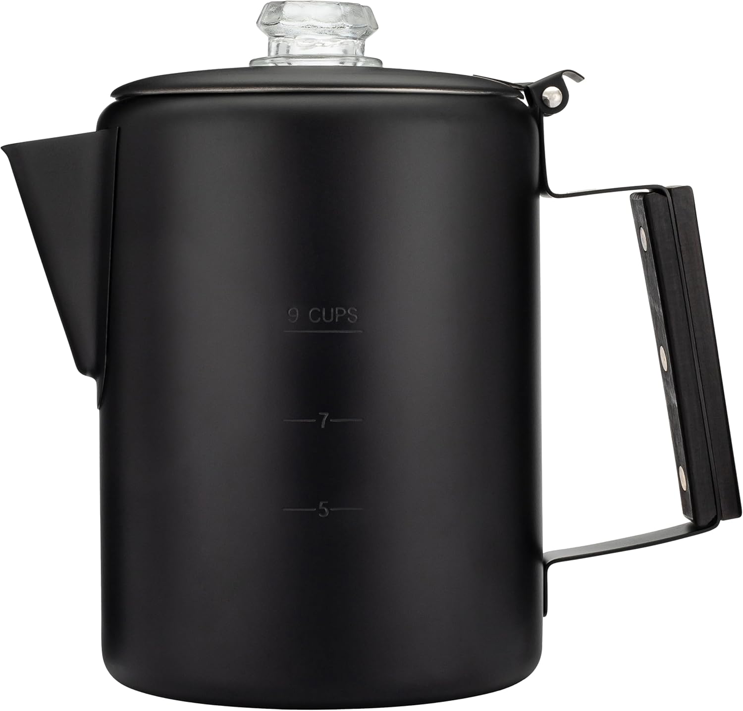 Coletti Store Coletti Black Bozeman Percolator Coffee Pot - Stovetop Coffee Machines, The Most Elegant Stainless Steel Coffee Pot for Camping - NO Aluminum or Plastic (9 Cups)