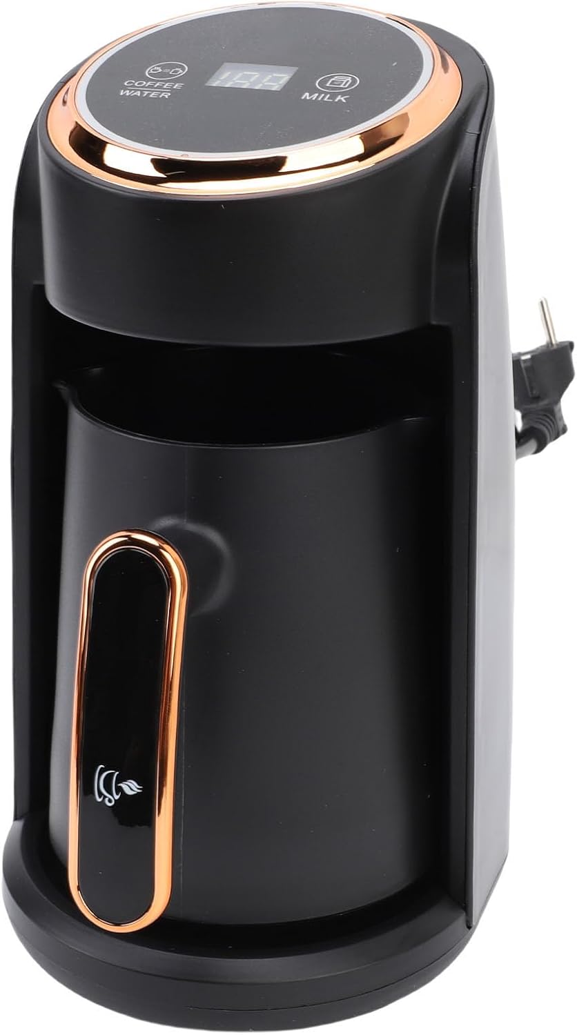 Electric Turkish Coffee Pot Quick Heating 600W 300ml Coffee Maker for 4 Cups Family Gathering