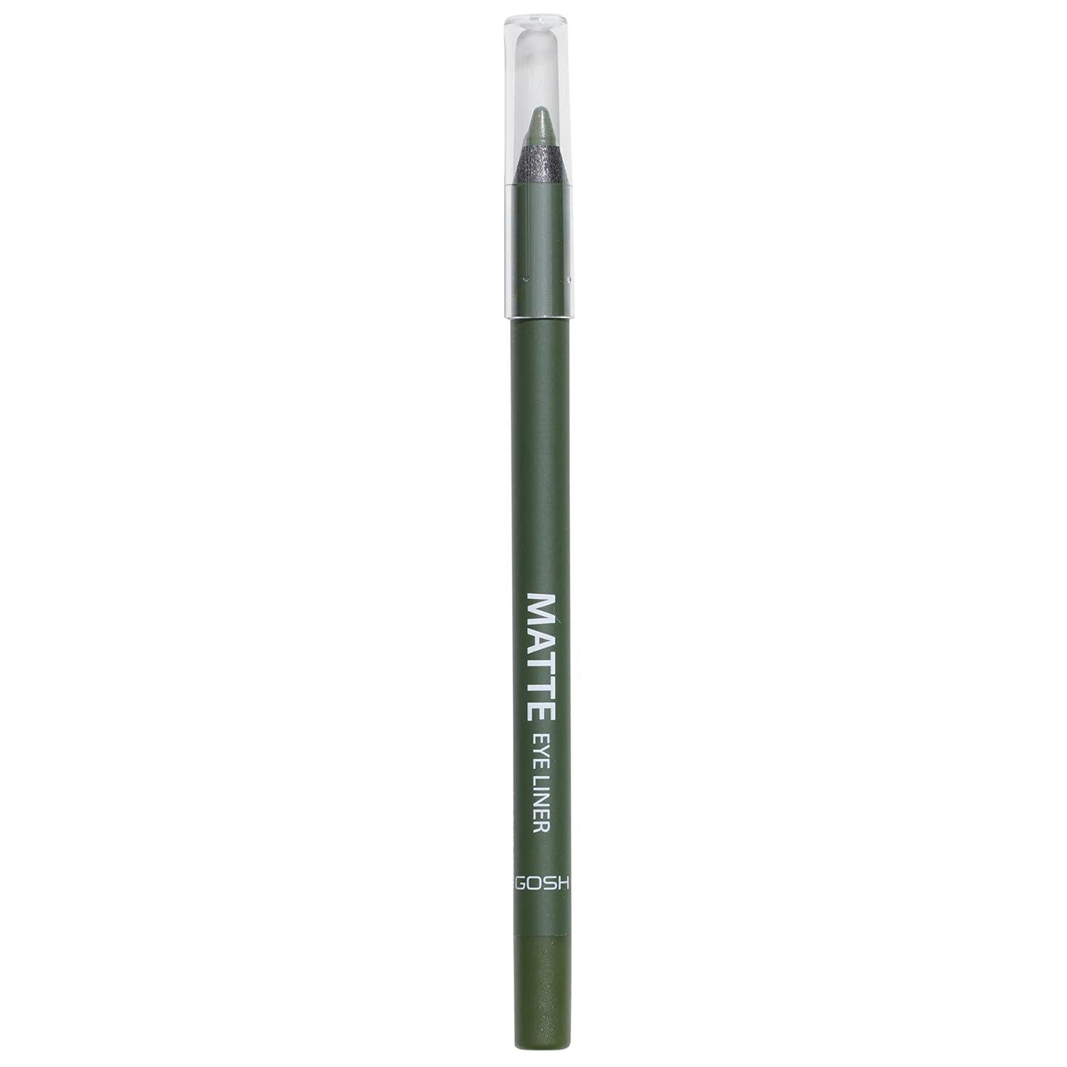 GOSH Matte Eyeliner in Intense Black, Creamy Soft Texture for Easy Application, High Coverage, Ideal for Smokey Eyes, Perfect with Mascara, Vegan & Fragrance-Free, 018 Olive Green
