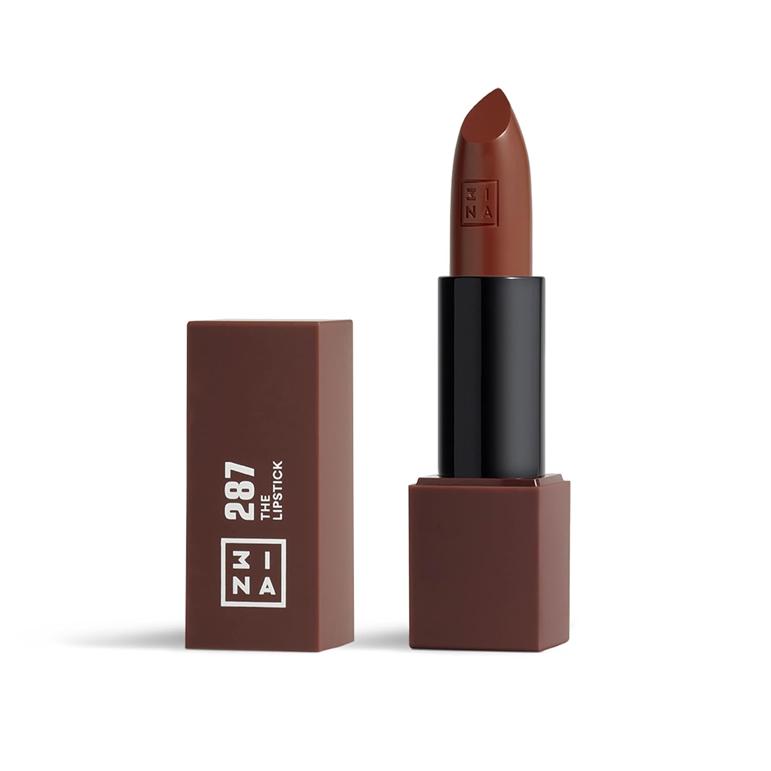 3ina make -up - The Lipstick 287 - Chocolate Lipstick - Matte Lip Pen with Vitamin E And Shea Butter - Long -Lasting Highly Pigmented Cream - Vanilla Fribrance - Vegan - Cruethy Free