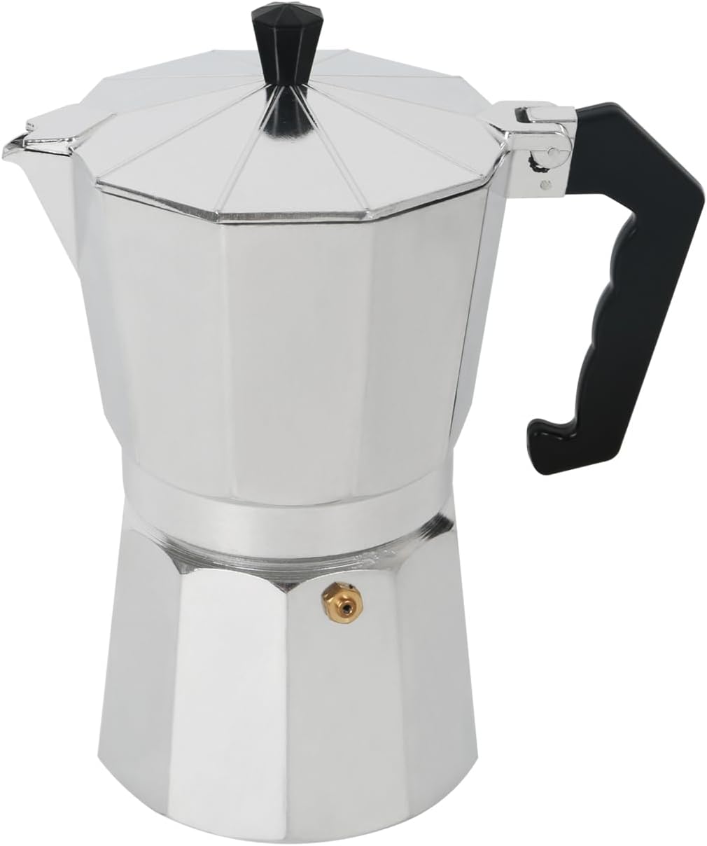 IGTOPS Aluminum Espresso Maker, Espresso Pot for 9, 12, 14 Cups, Espresso Maker, Italian Coffee Maker, Espresso Machine, Safety Valve Prevents Overflow (9 Cups, 450 ml)